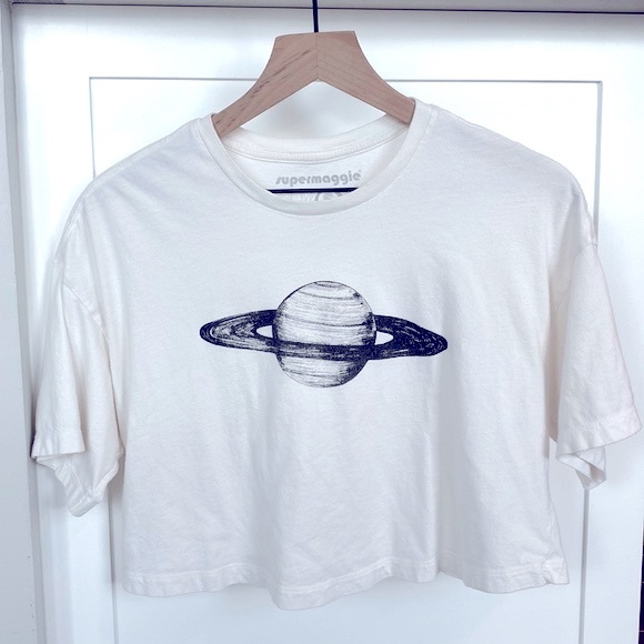 Supermaggie Saturn Clover Crop Short Sleeve Tee - Picture 1 of 5